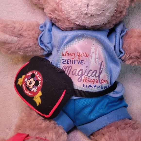 Disney Parks Plush Shellie May Pin Trading Mickey 16" Plush Bear Duffy Friends - Picture 2 of 8